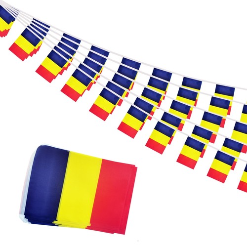 Romania small string flags 50 - romania,
